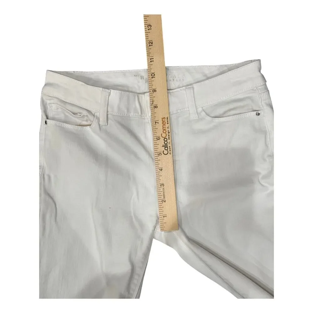 WHBM White Skinny Stretch Denim Jeans Petite Size 2 Short - Picture 7 of 11